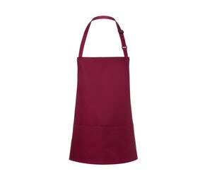 Karlowsky KYBLS6 - Basic Short Bib Forklæde Med Spænde Og Lomme Bordeaux