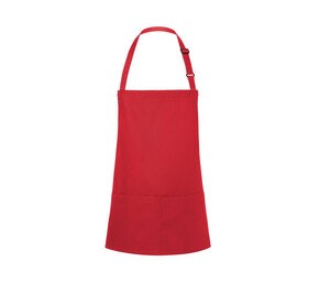 Karlowsky KYBLS6 - Basic Short Bib Forklæde Med Spænde Og Lomme Red