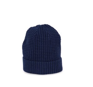 K-up KP553 - Strikket hat med genbrugsgarn Dark indigo heather