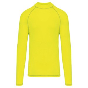 Proact PA4017 - Herre teknisk langærmet T-shirt med UV-beskyttelse Fluorescent Yellow