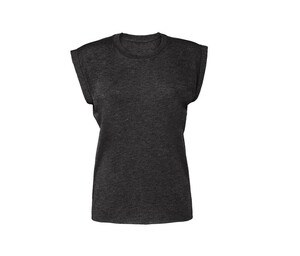 Bella+Canvas BE8804 - T-shirt til kvinder med valsede ærmer Dark Grey Heather