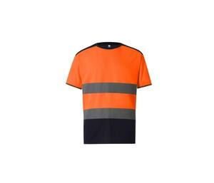 YOKO YK400 - T-shirt bicolore Hi Vis Orange/Navy