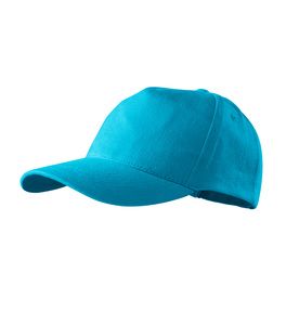 Malfini 307 - Unisex 5P Cap Turquoise