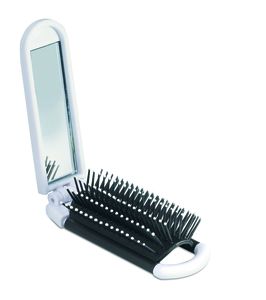 GiftRetail KC5720 - ALWAYS Foldbar hårbørste med spejl White