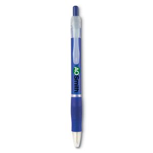 GiftRetail KC6217 - MANORS Kuglepen med gummi greb Transparent Blue