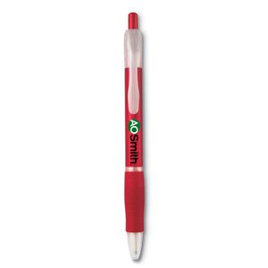 GiftRetail KC6217 - MANORS Kuglepen med gummi greb Transparent Red