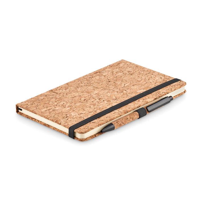 GiftRetail MO6202 - SUBER SET A5 cork notebook and pen set