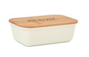 GiftRetail MO6240 - THURSDAY Lunch box with bamboo lid Beige