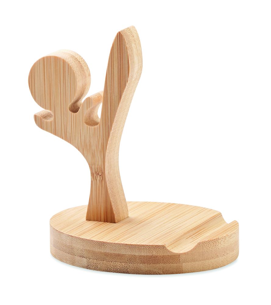 GiftRetail MO6544 - KUNFU Bamboo phone stand