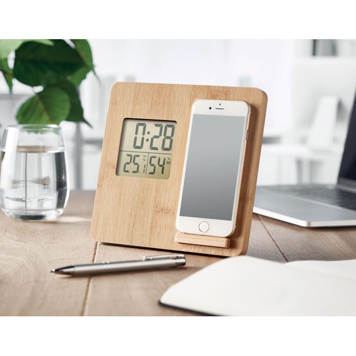 GiftRetail MO6665 - FERREL Bamboo weather station