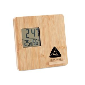 GiftRetail MO6665 - FERREL Bamboo weather station Wood