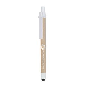 GiftRetail MO8089 - RECYTOUCH Touch pen karton recy White