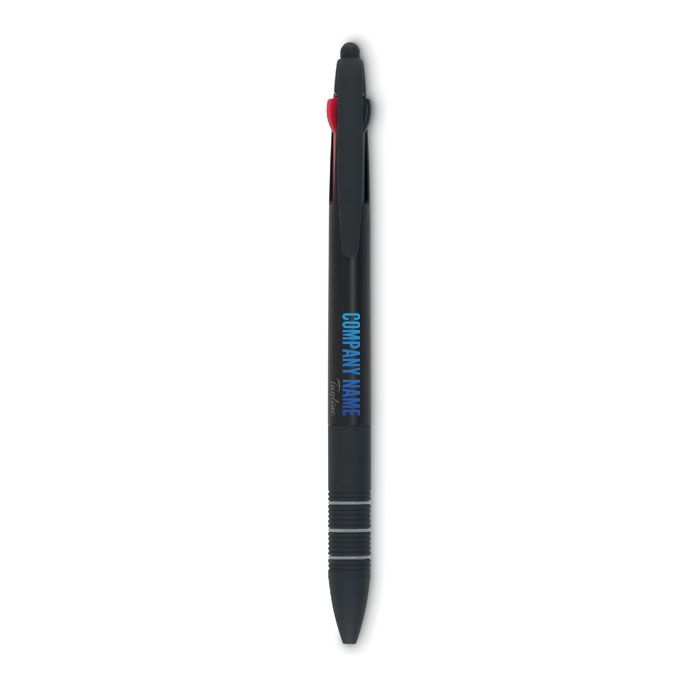 GiftRetail MO8812 - MULTIPEN 3-farvet kuglepen med stylus
