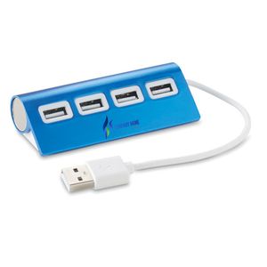 GiftRetail MO8853 - ALUHUB USB hub med 4 porte Blue