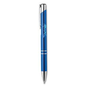 GiftRetail MO8893 - BERN Aluminium trykknap kuglepen Royal Blue