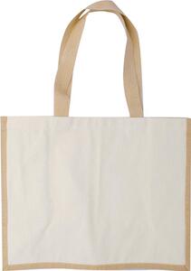 CAMPO DE FIORI Jute og canvas shopping taske - GiftRetail MO8967 black