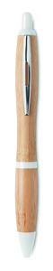 GiftRetail MO9485 - RIO BAMBOO Kuglepen i ABS og bambus White