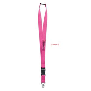 GiftRetail MO9661 - WIDE LANY Nøglesnor med metalkrog 25mm Fuchsia