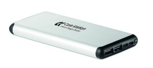 GiftRetail MO9821 - SIUR POWER Wireless 10000 mAh Power bank matt silver