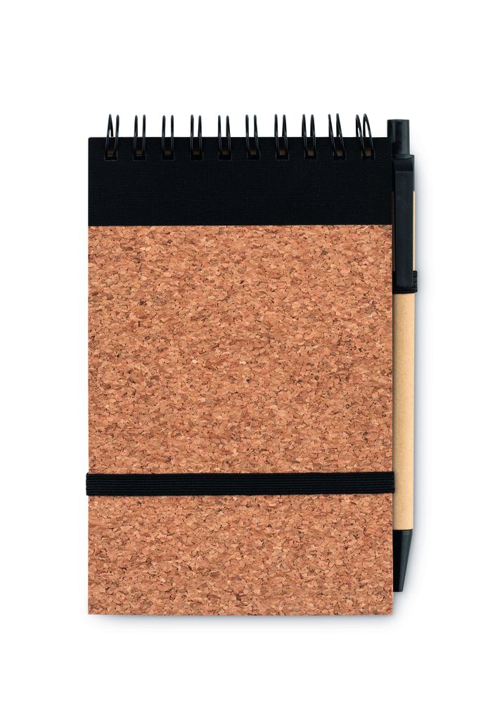 GiftRetail MO9857 - SONORACORK A6 cork notebook with pen