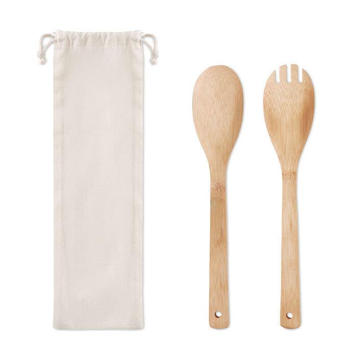GiftRetail MO9903 - MAYEN SET Set bamboo utensils salad