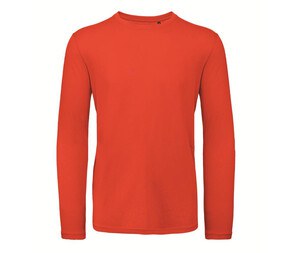 B&C BC070 - Langærmet t-shirt til mænd i økologisk bomuld Fire Red