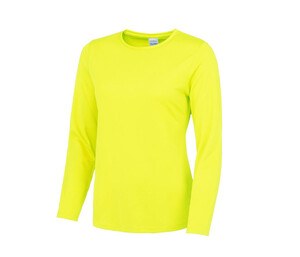 Just Cool JC012 - Neoteric ™ åndbar langærmet T-shirt til kvinder Electric Yellow