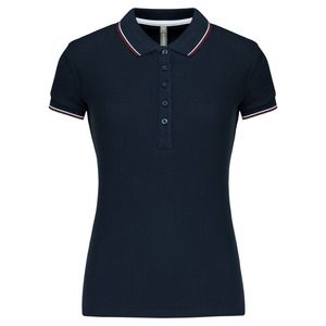 Kariban K251 - LADIES' SHORT SLEEVE POLO SHIRT Navy / Wine / White