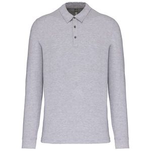 Kariban K264 - Langærmet Jersey poloshirt til mænd Oxford Grey