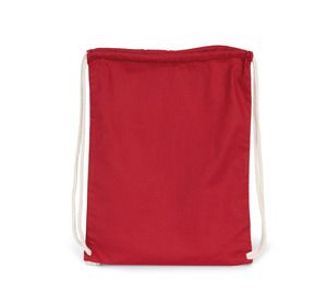 Kimood KI0139 - Økologisk rygsæk i bomuld med snøre Hibiscus Red