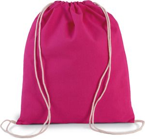 Kimood KI0147 - ORGANIC COTTON SMALL DRAWSTRING BAG Magenta