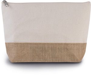 Kimood KI0276 - CANVAS & JUTE POUCH Natural