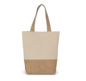 Kimood KI0298 - Shopping bag in cotton and bonded jute threads