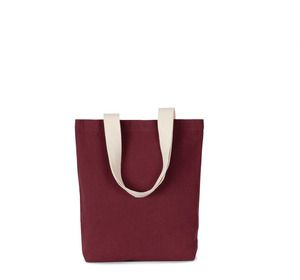 Kimood KI5202 - Recycled flat-bottomed shopping bag Rosewood / Ecume