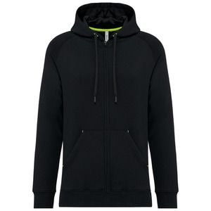 PROACT PA383 - Unisex zipped fleece hoodie Black