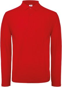 B&C CGPUI12 - ID.001 Men's long-sleeved polo shirt Red
