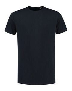 Lemon & Soda LEM1130 - Elastan T-shirt med rund hals Dark Navy-extra longer length