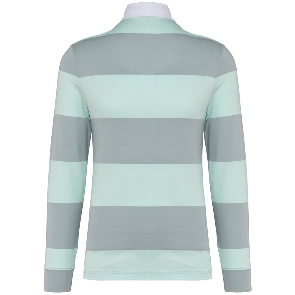 Kariban K285 - Unisex long-sleeved striped polo shirt