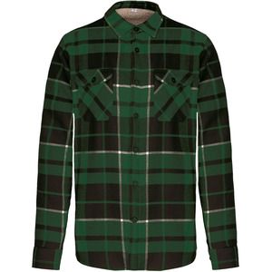 Kariban K579 - Overshirt i tern med Sherpa-for Forest Green / Black Checked