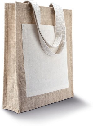 Kimood KI0221 - Jute Canvas indkøbspose