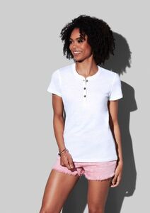 Stedman STE9530 - Sharon Ss T-shirt med rund hals til kvinder med knapper