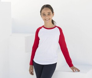 SF Mini SM271 - Langærmet baseball T-shirt til børn