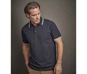 Tee Jays TJ1407 - Herre poloshirt med kontrastfarve og ærmer