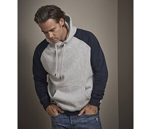 Tee Jays TJ5432 - Sweatshirt med hætte med kontrastfyldte ærmer