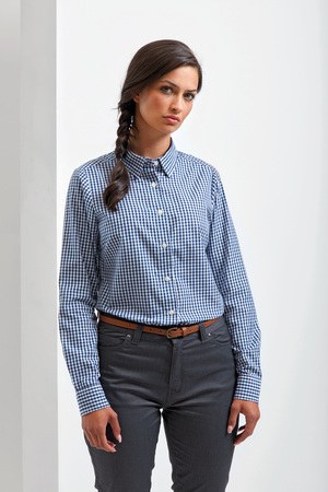 Premier PR352 - Large-check gingham shirt