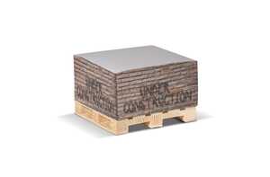 TopPoint LT91815 - Cube blok hvid + træpalle 10x10x5cm