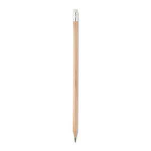 GiftRetail MO2248 - STOMP SHARP Naturlig blyant med viskelæder