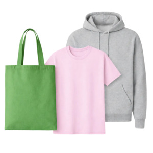 Essentials-pakke: Gildan 18500 Hoodie + 5000 T-shirt + Westford Mill Tote Bag